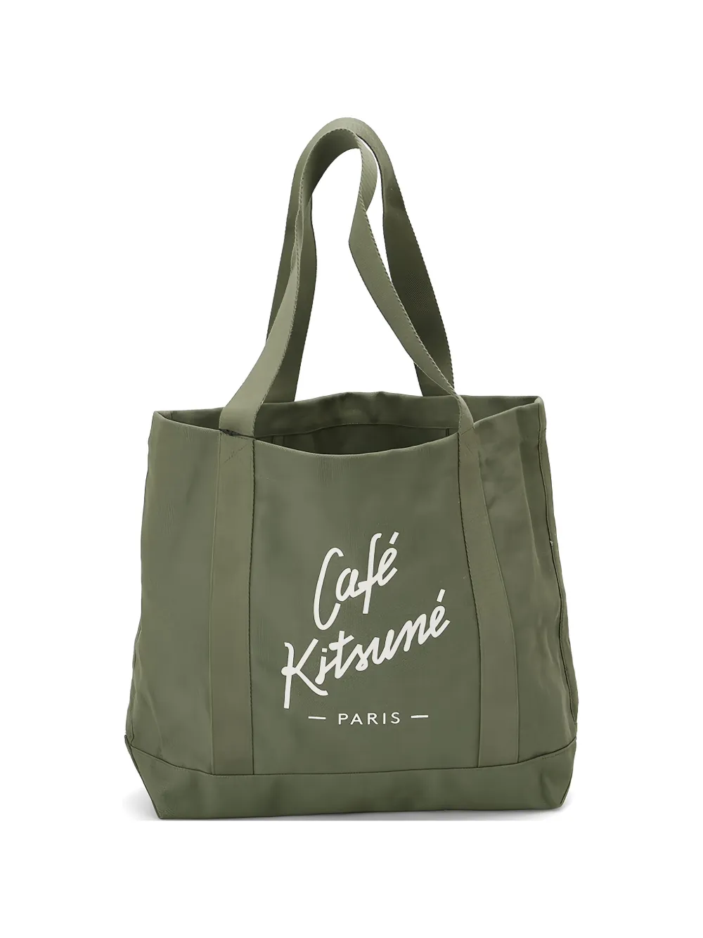 Café Kitsuné Logo Tote Bag In Green