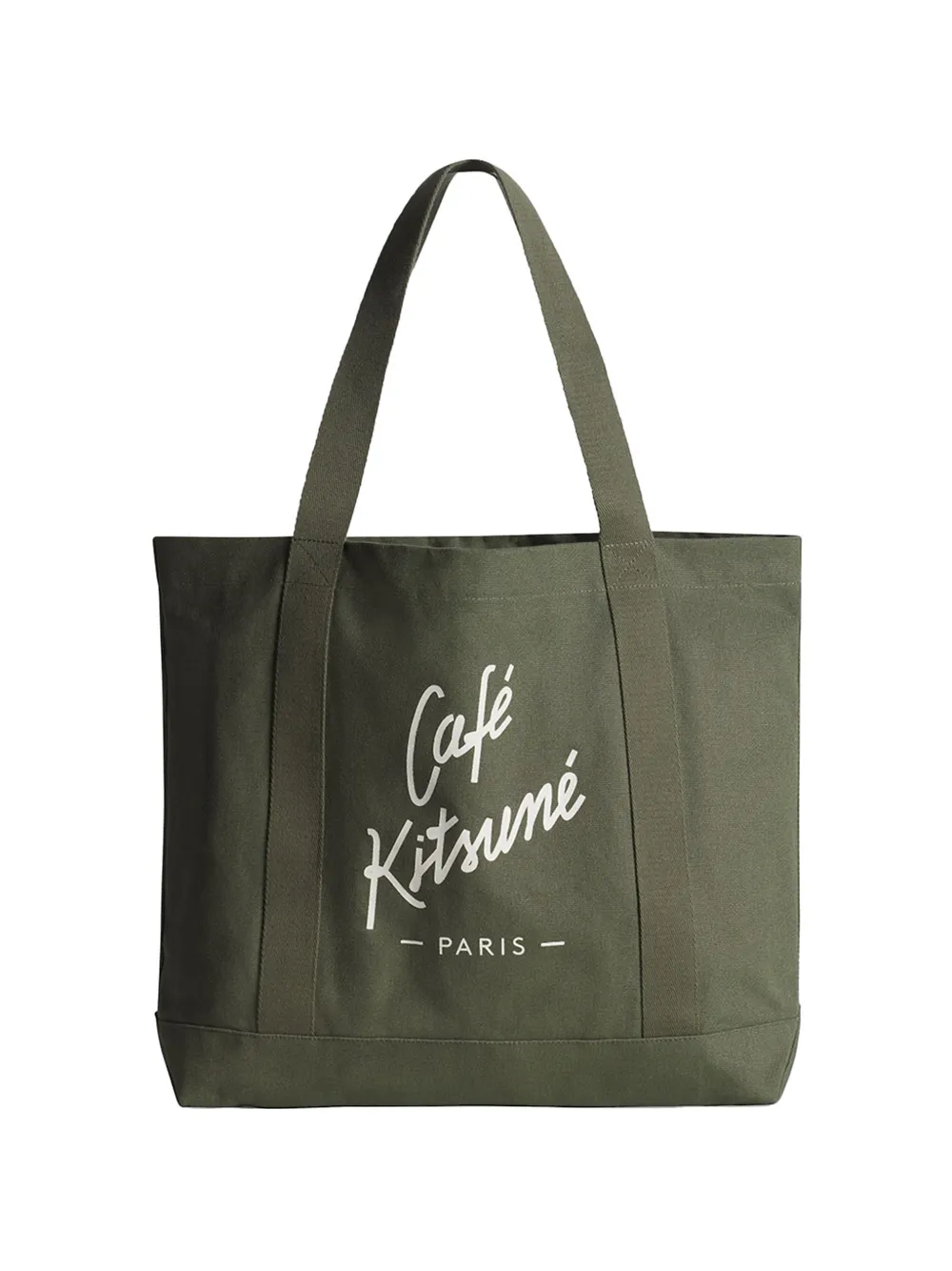 CAFÉ KITSUNÉ logo tote bag - Verde