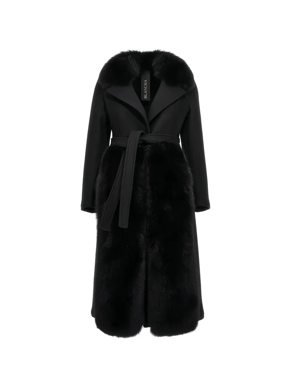 Blancha belted coat - Nero