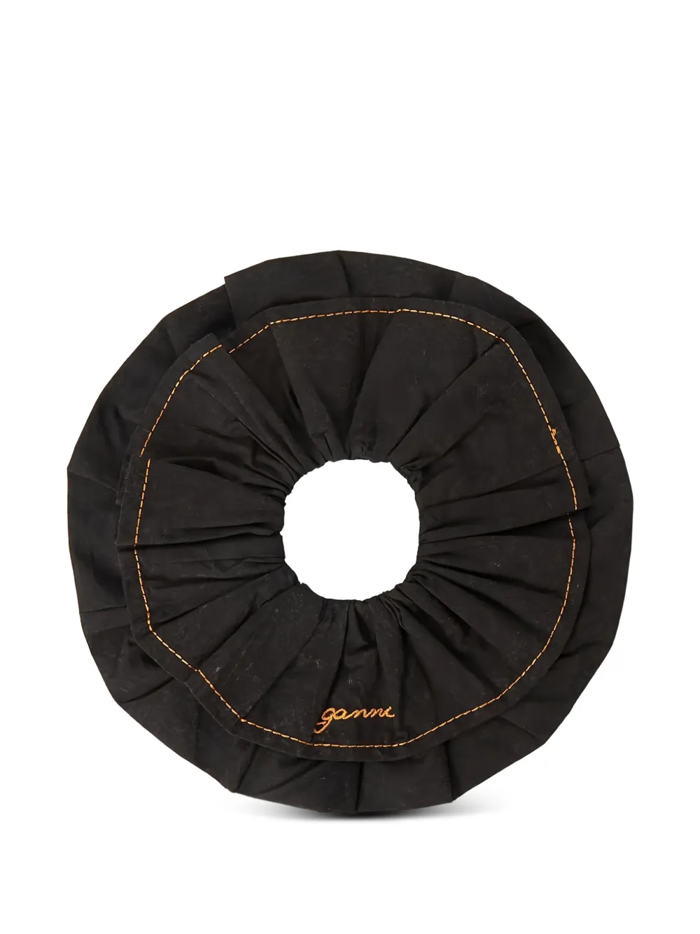GANNI Elastico con logo - Nero