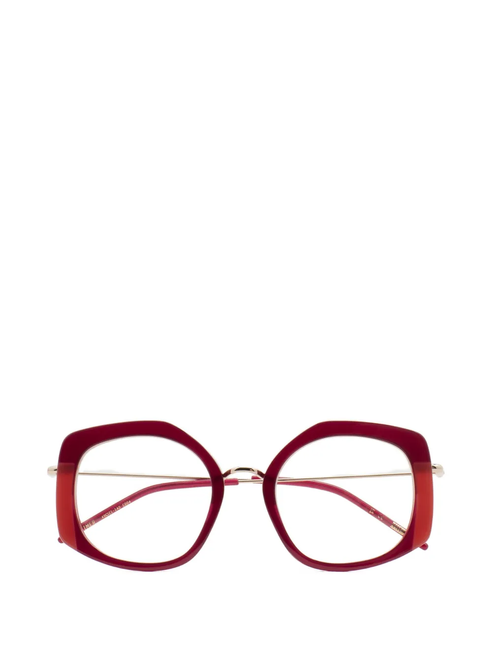 Kaleos Mortimer geometric-frame glasses - Rosso