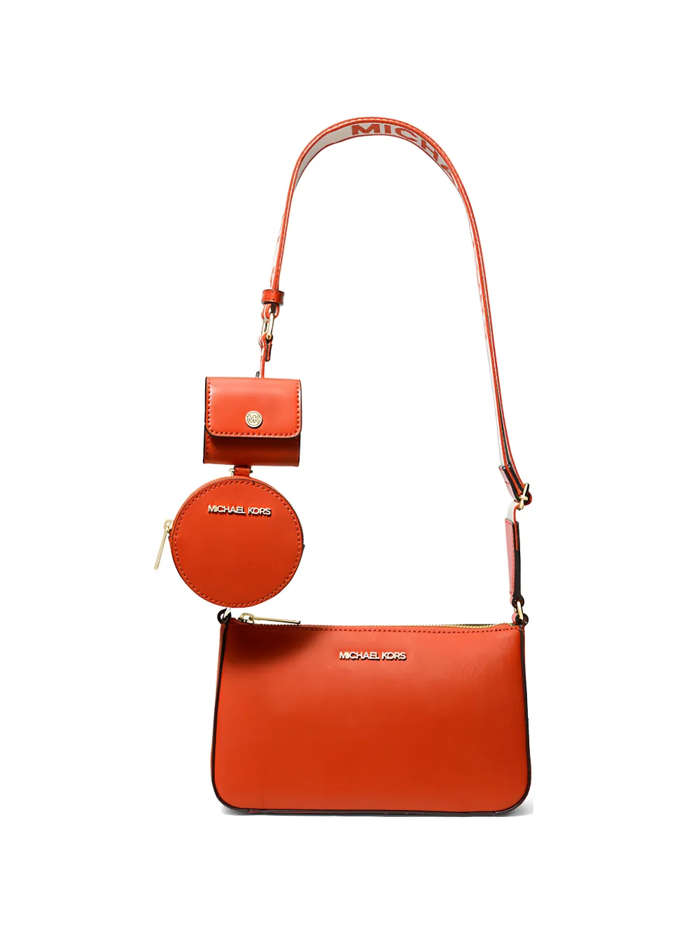 Michael Kors Jet Set crossbody bag with Airpods Pro case - Arancione