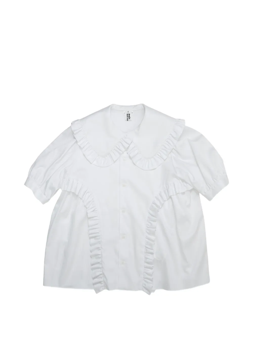 Noir Kei Ninomiya ruffled collar shirt - Bianco