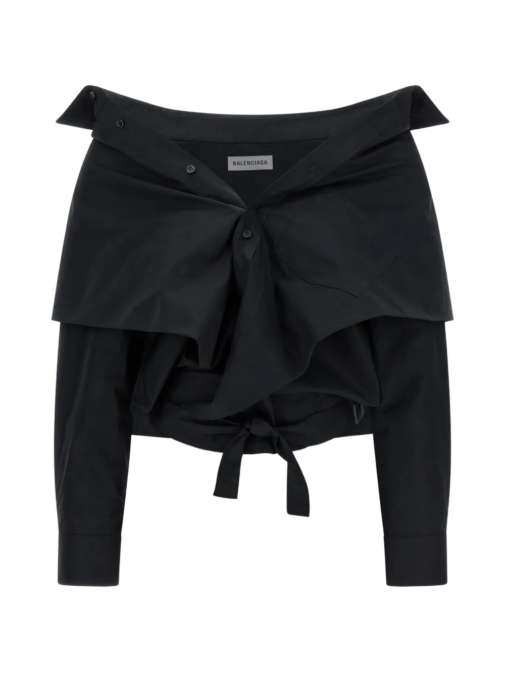 Balenciaga off-shoulder shirt - Nero