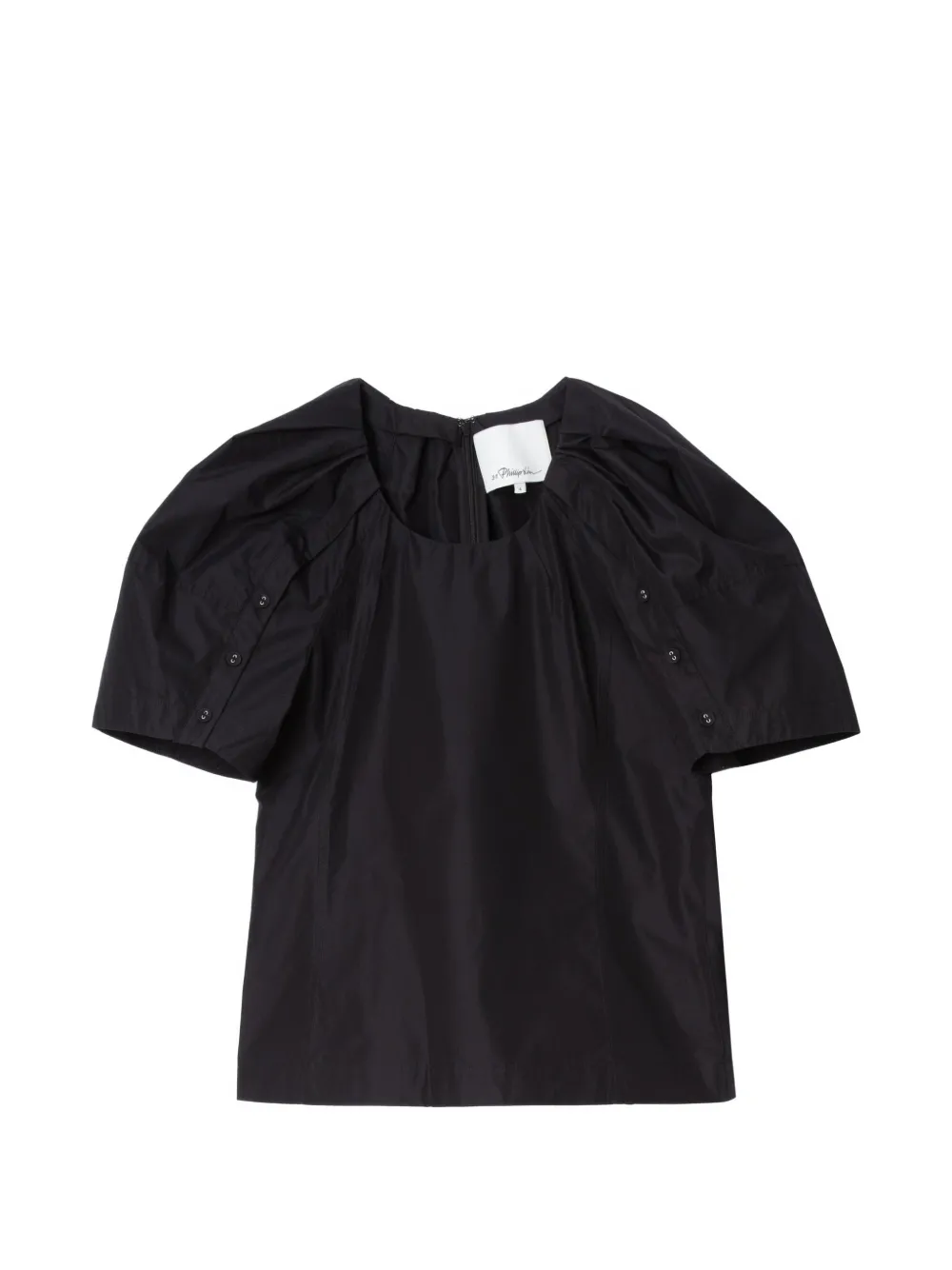 3.1 Phillip Lim Bloom scoop-neck top - Nero