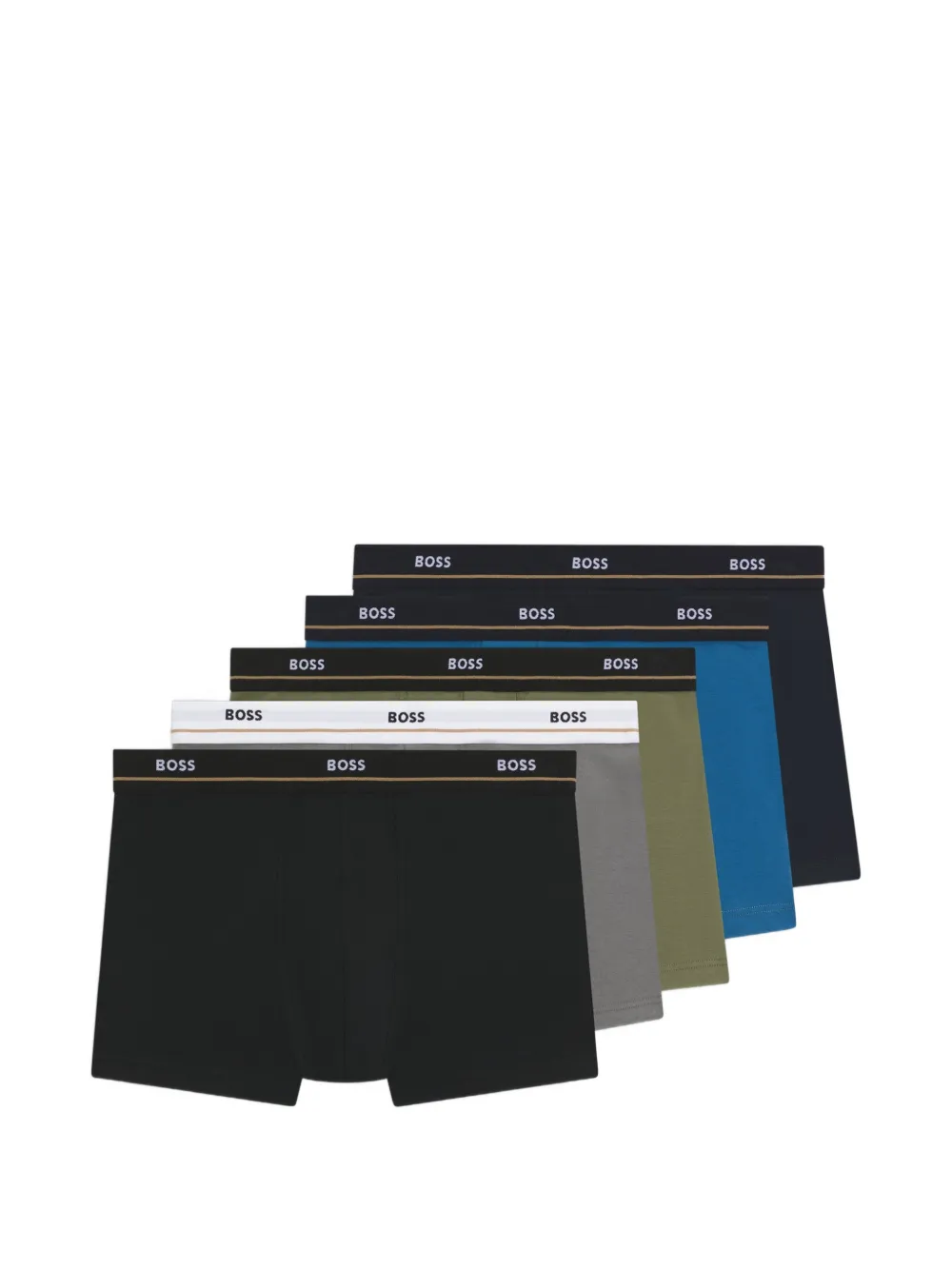 BOSS logo trunks (set of five) - Nero