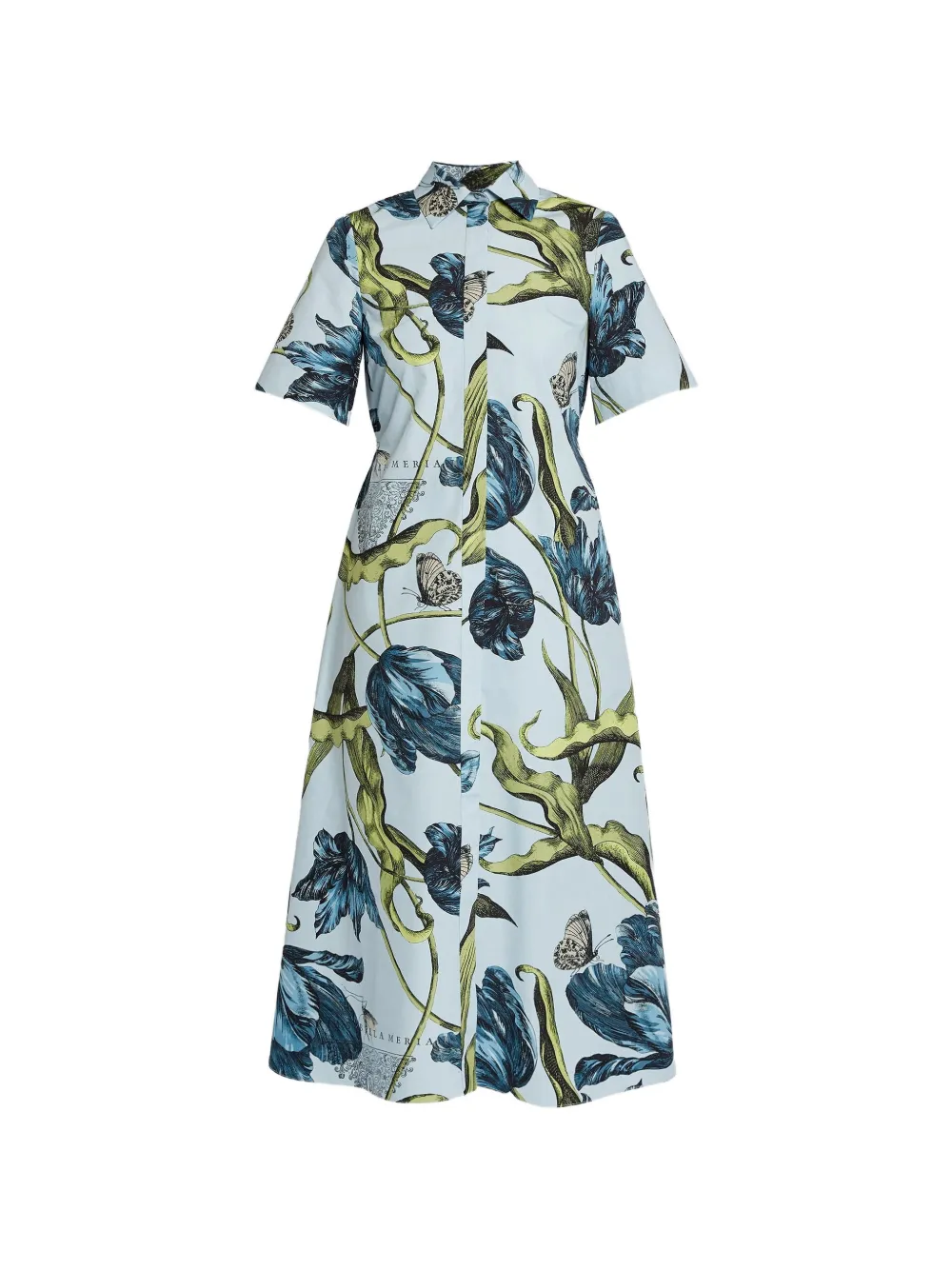 ERDEM tulip-print midi dress - Blu