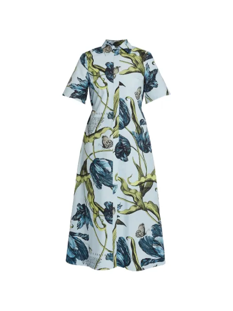 ERDEM tulip-print midi dress