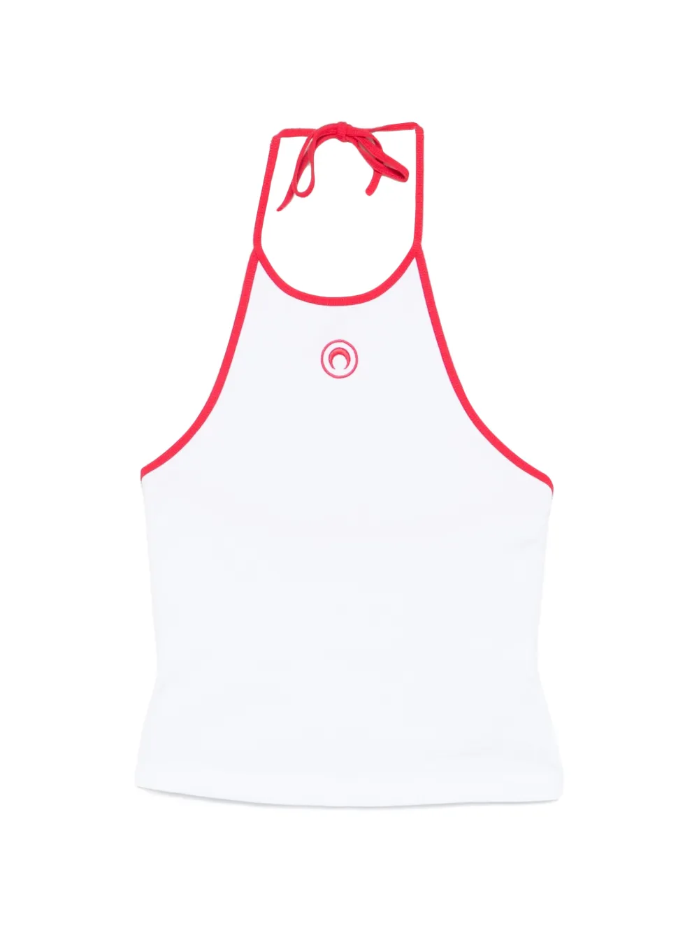 Marine Serre halter-neck top - Bianco