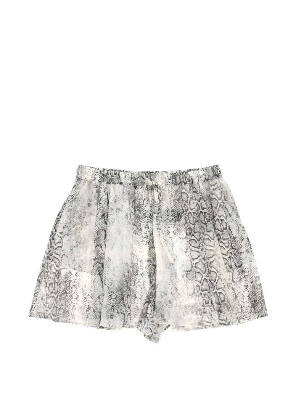 Federica Tosi snakeskin-print shorts - Bianco