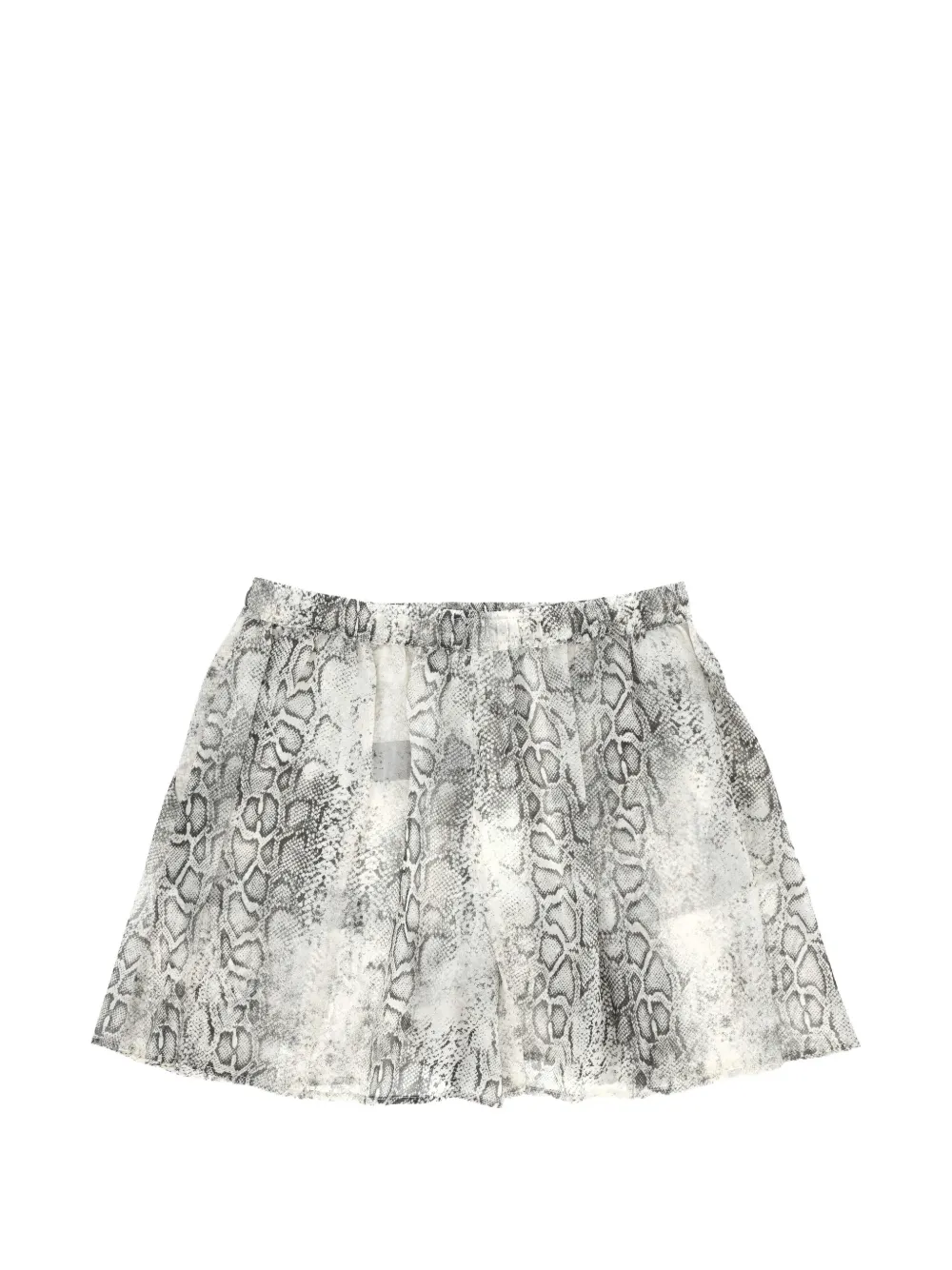 Federica Tosi Shorts met slangenhuidprint Wit