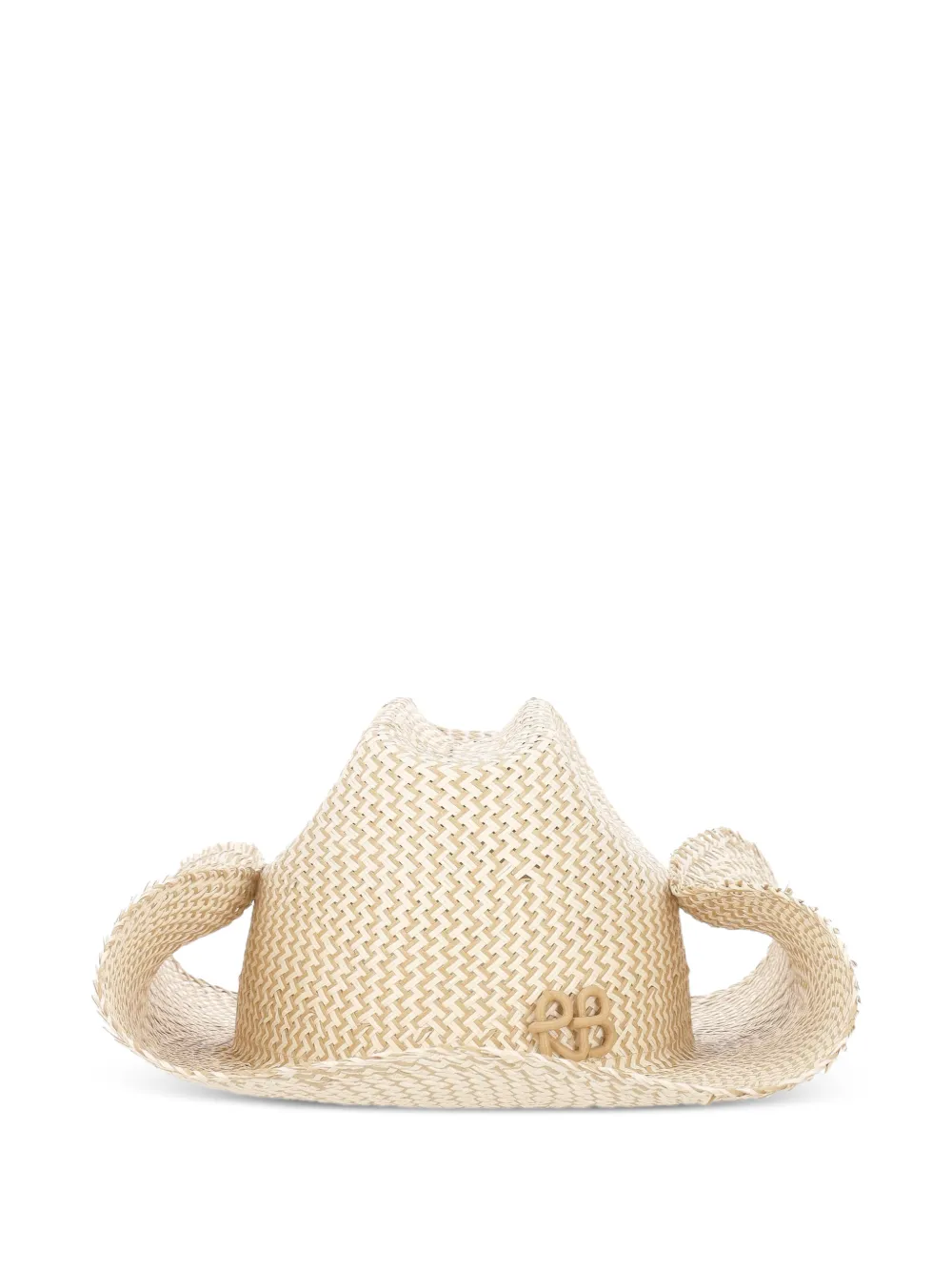 Ruslan Baginskiy monogram-embellished woven cowboy hat - Toni neutri