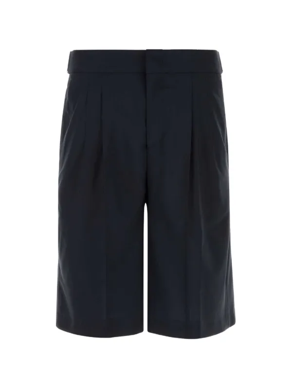 PT Torino Pleated Bermuda Shorts in Blue