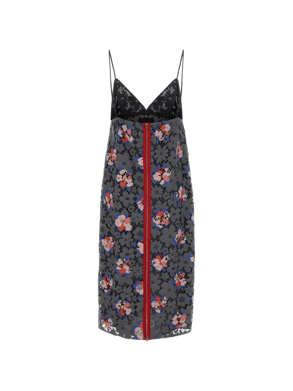 FENDI Jurk met bloemenkant Grijs