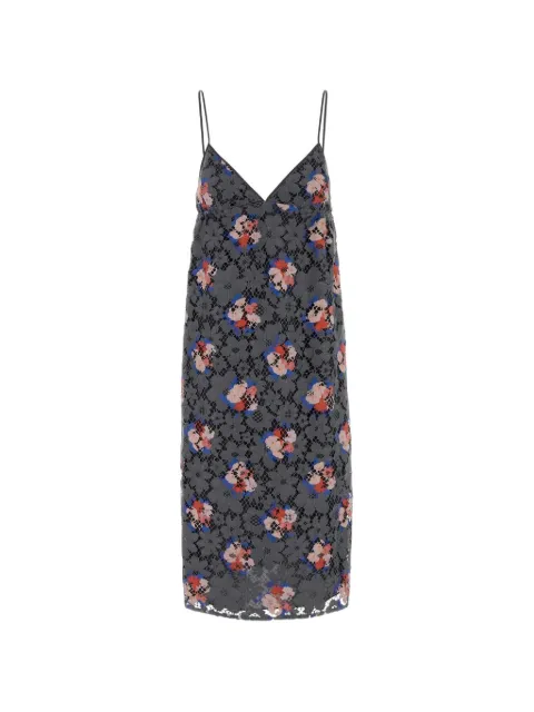 FENDI robe en dentelle à fleurs