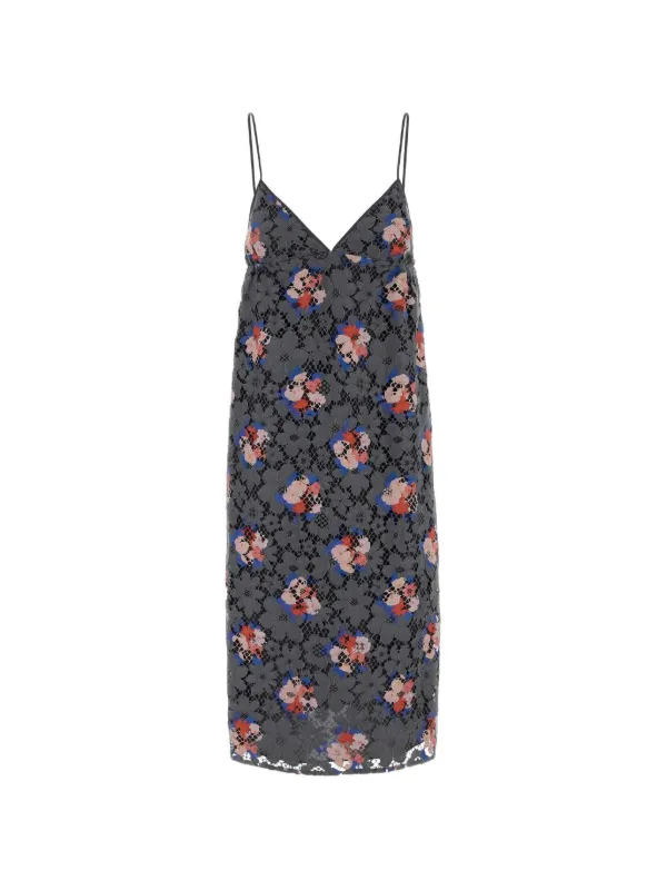 Fendi V-neck Slip Dress in Grey