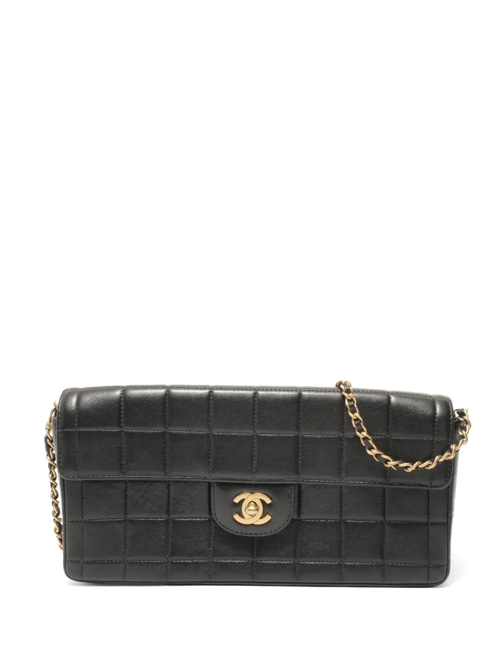 CHANEL Pre-Owned 2001-2002 Chocolate Bar CC turn-lock shoulder bag - Nero