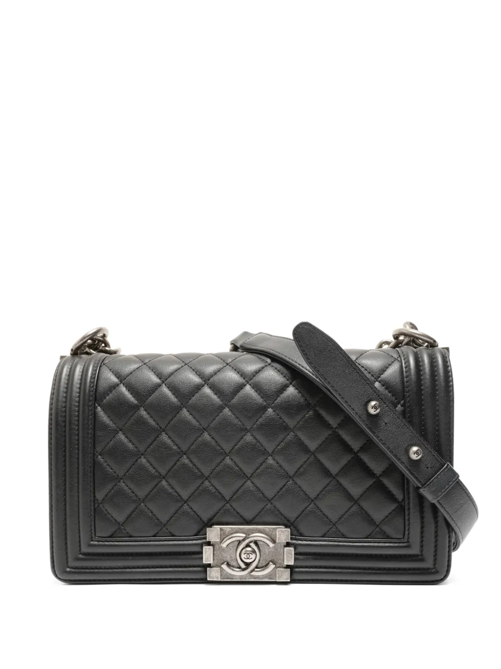 CHANEL Pre-Owned 2017 Le Boy quilted shoulder bag - Nero