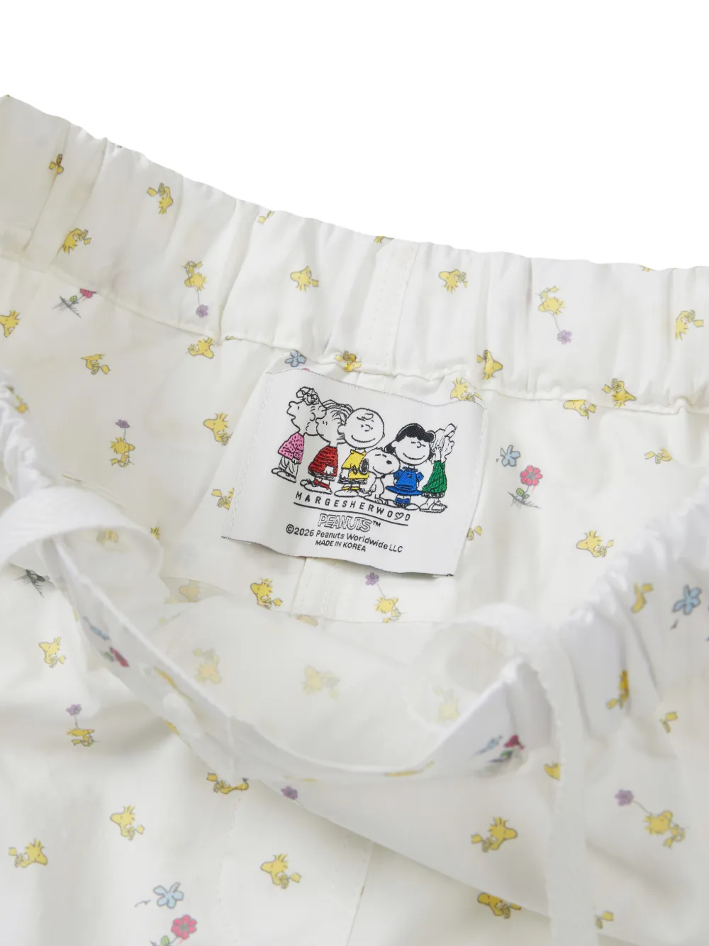 Marge Sherwood Peanuts Woodstock straight broek Wit