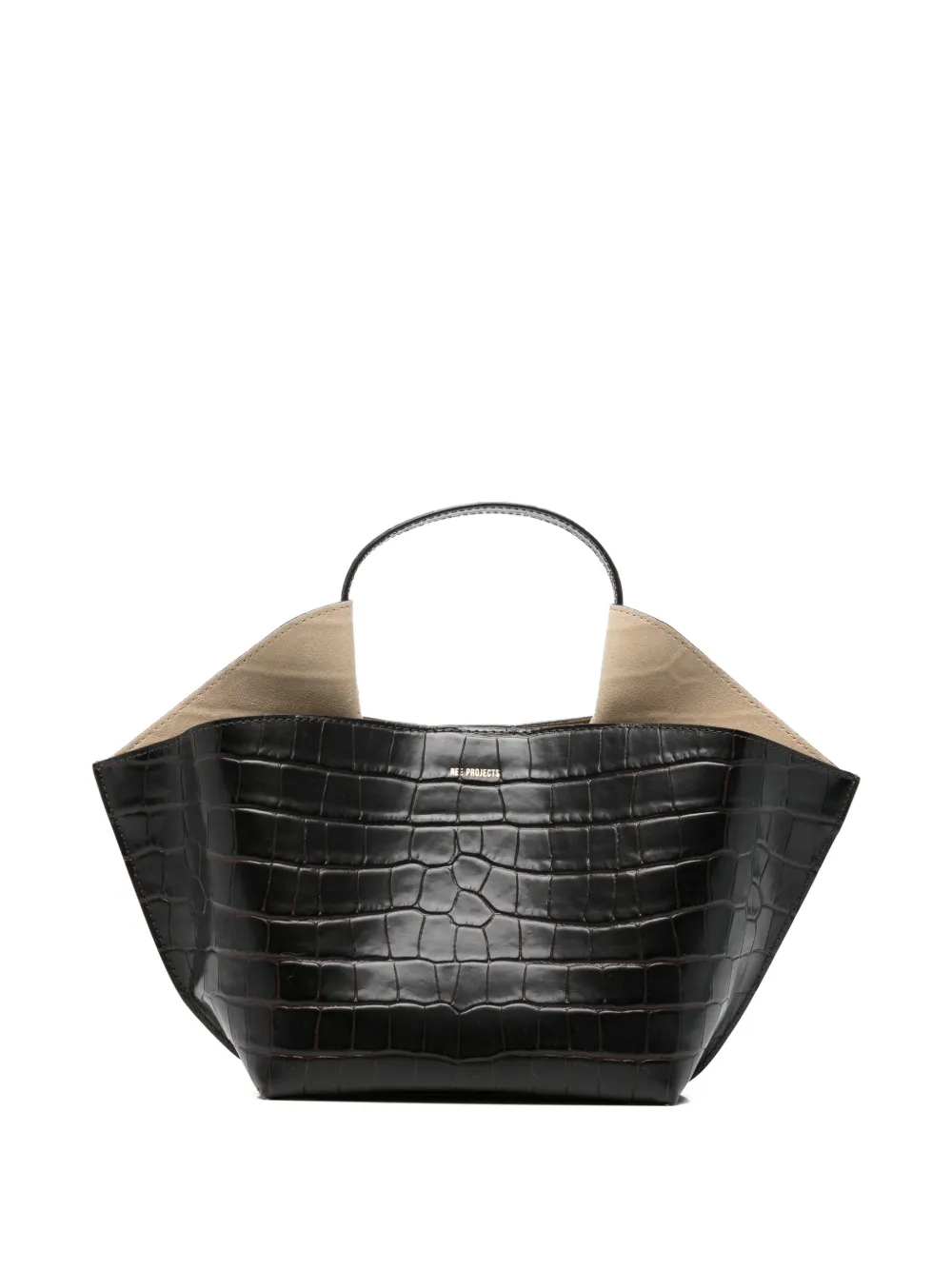 REE PROJECTS mini Ann croc-effect Ann tote bag - Marrone