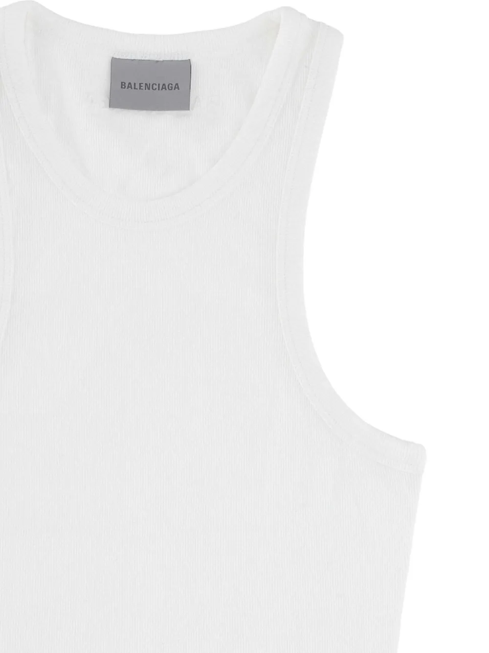 Balenciaga Geribbelde tanktop Wit