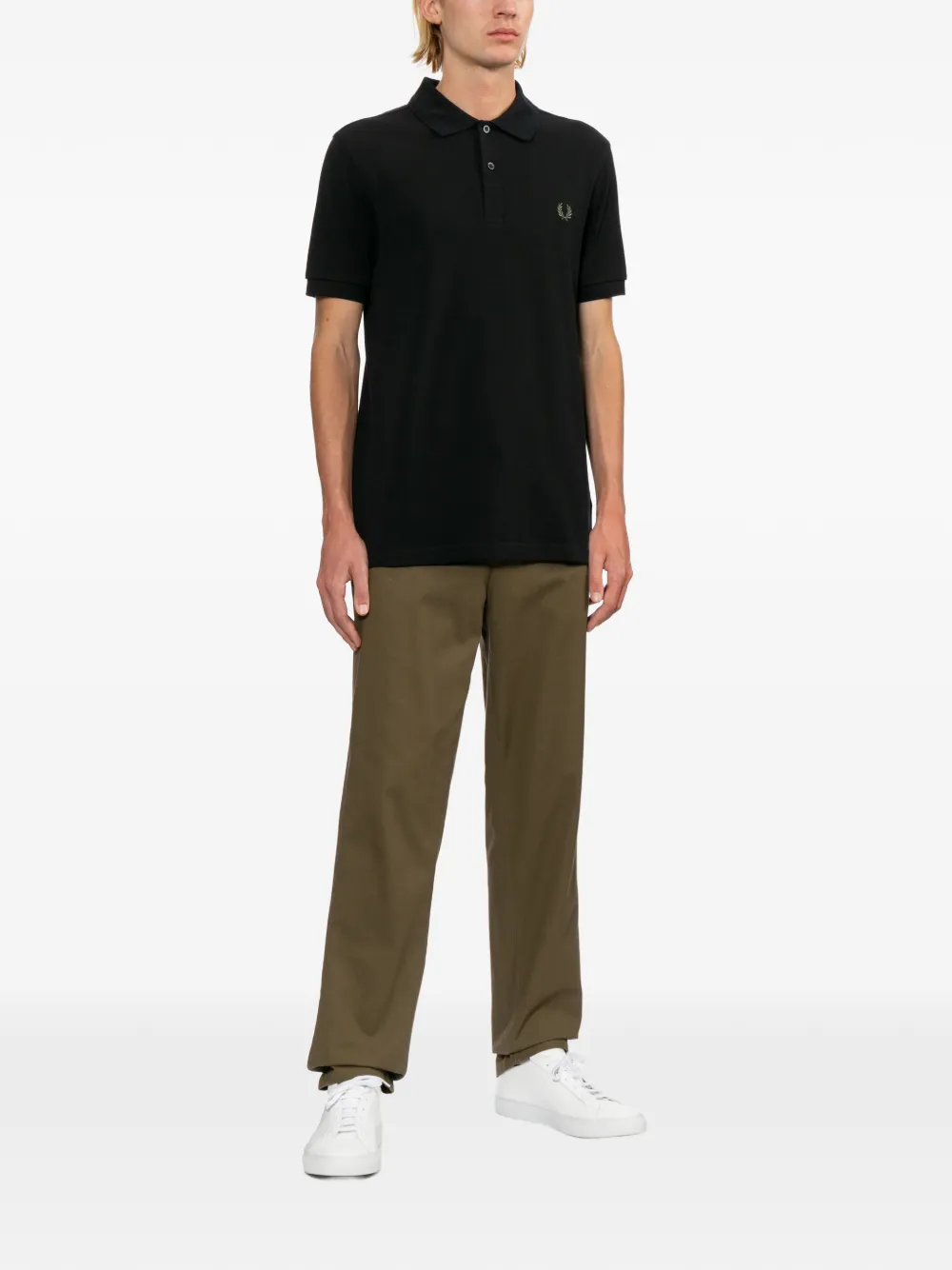 Fred Perry Poloshirt met geborduurd logo Zwart