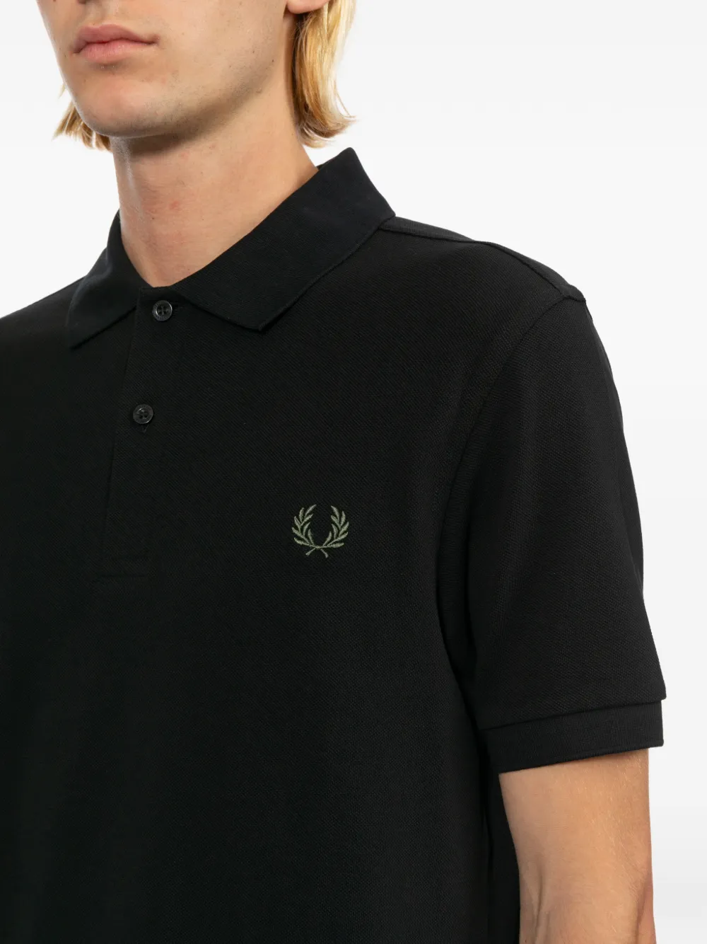 Fred Perry Poloshirt met geborduurd logo Zwart