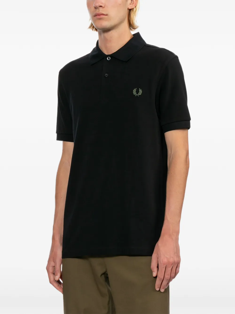 Fred Perry Poloshirt met geborduurd logo Zwart