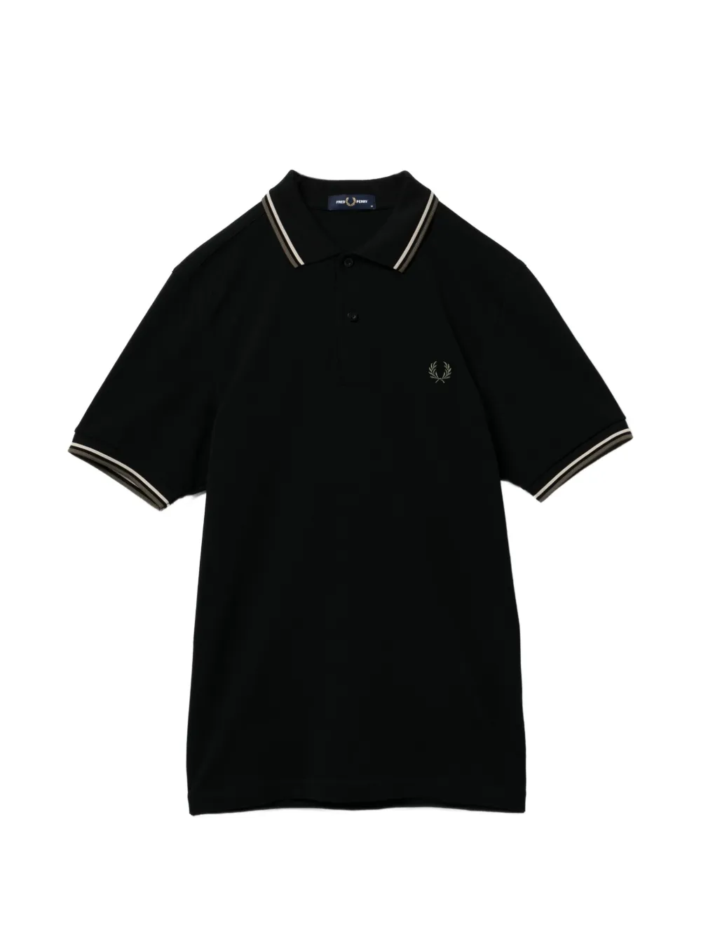 Fred Perry Poloshirt mit Streifendetails - Schwarz