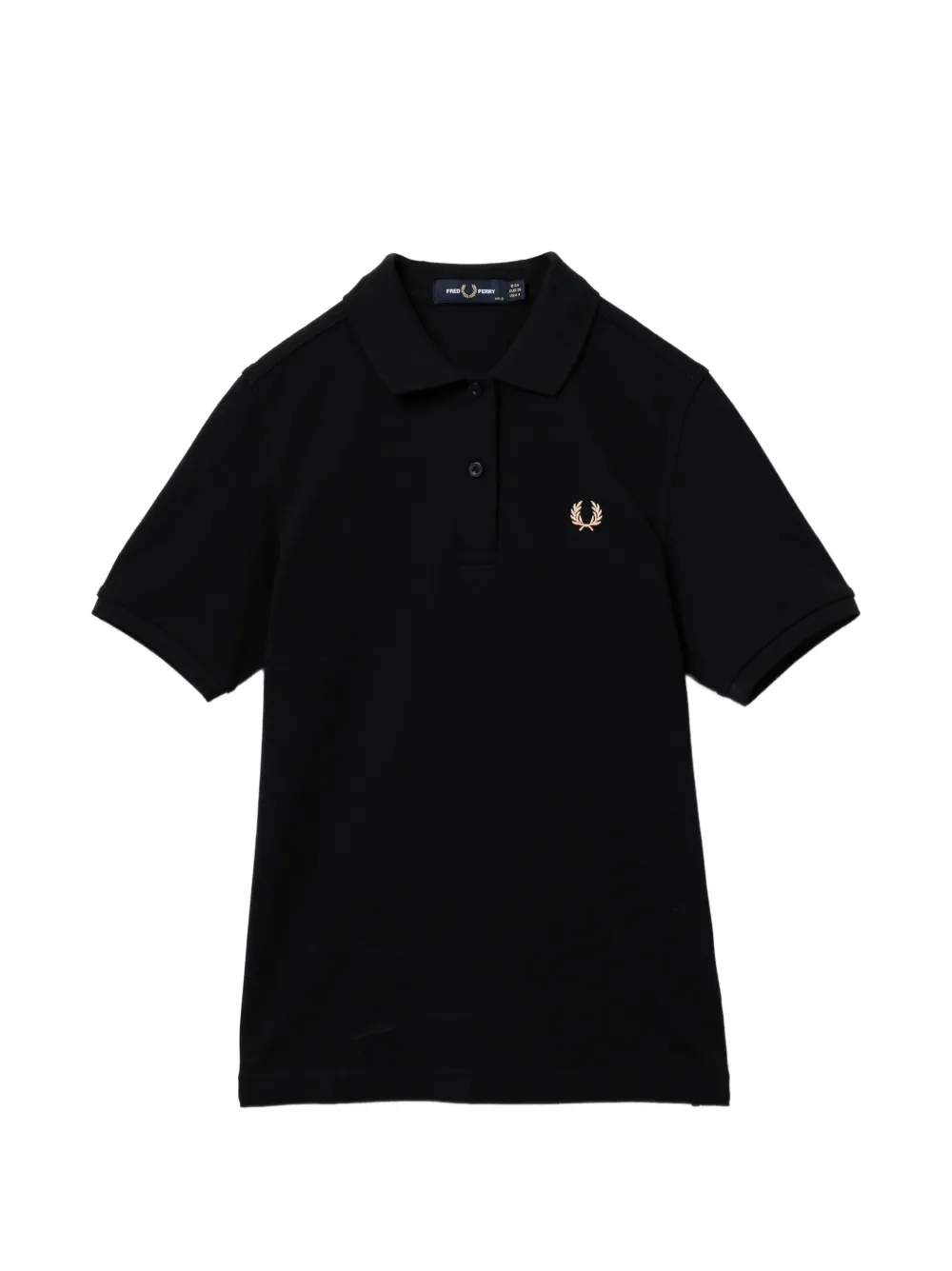 Fred Perry logo-embroidered polo shirt - Black