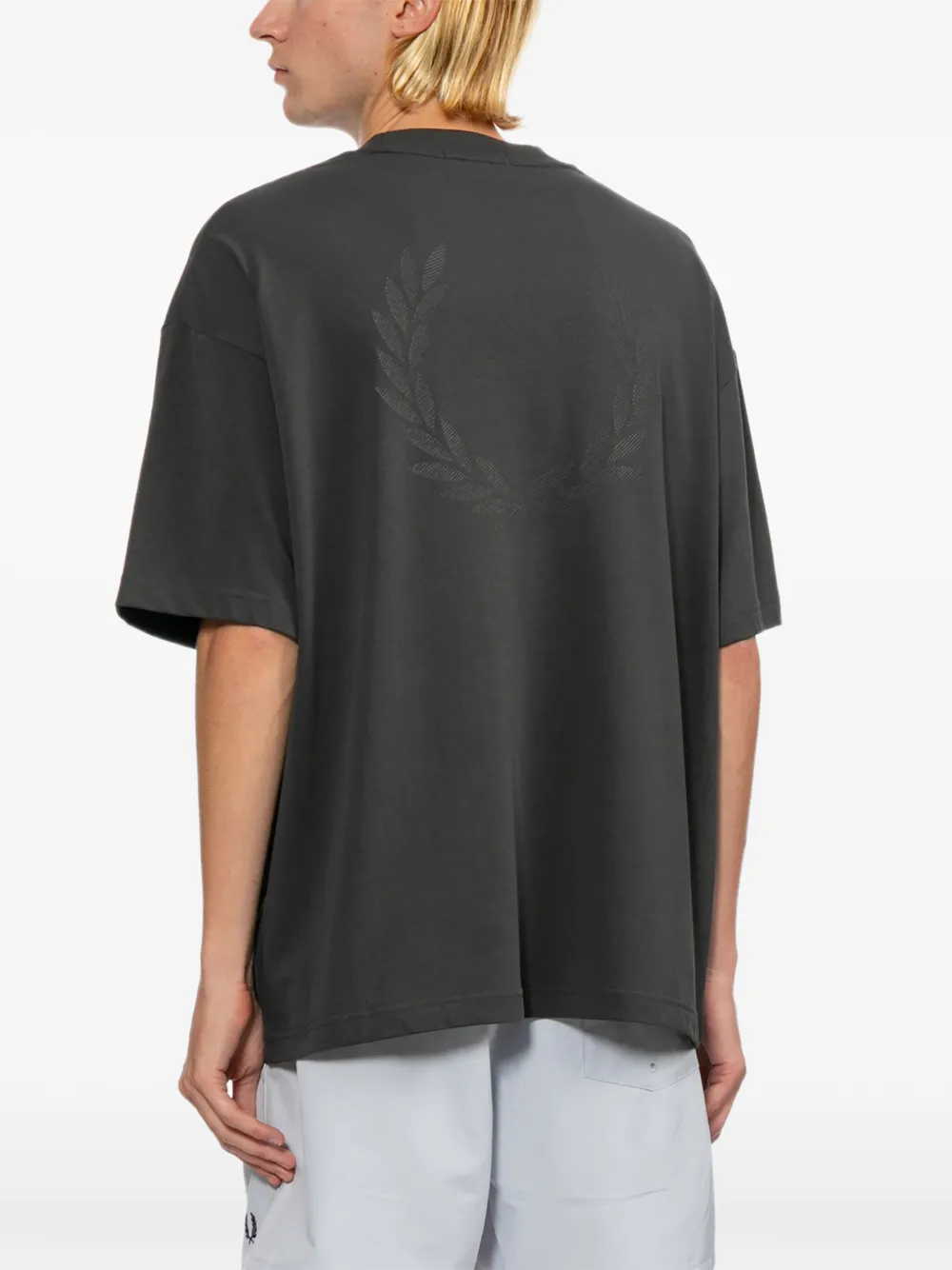 Fred Perry T-shirt met logoprint Grijs