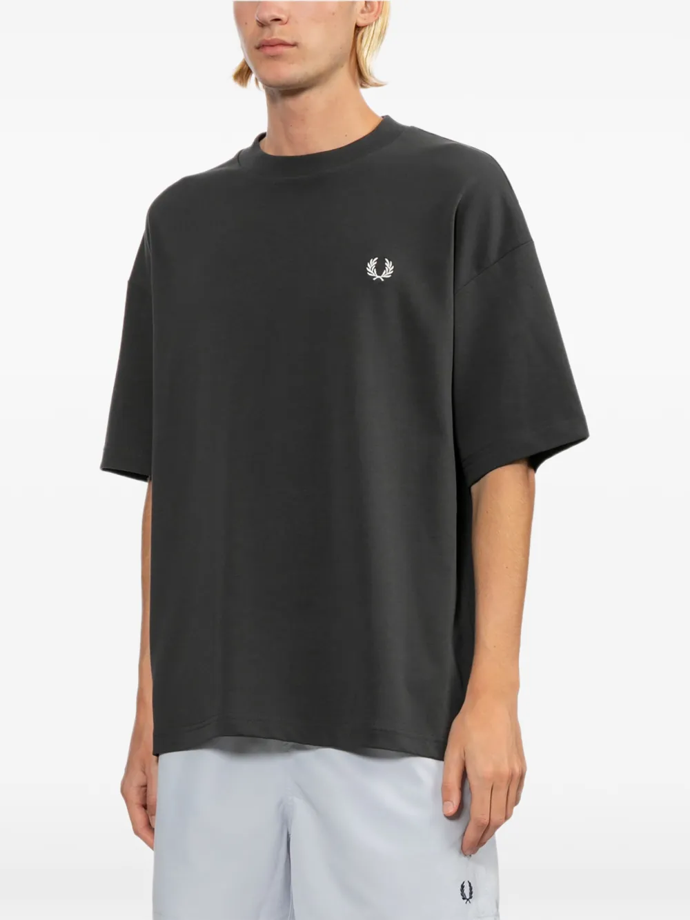 Fred Perry T-shirt met logoprint Grijs