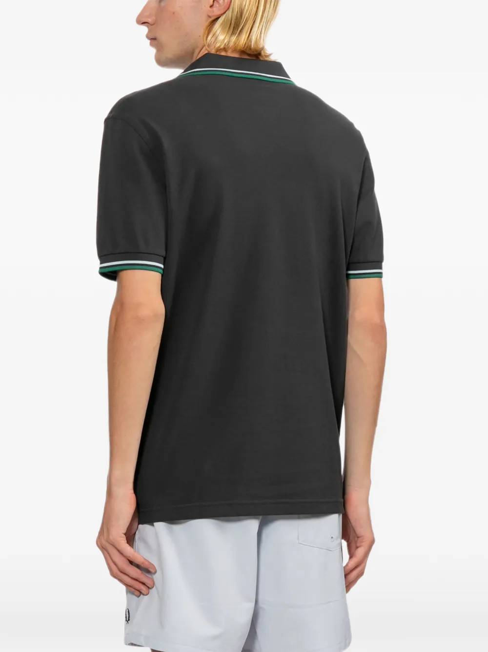 Fred Perry Poloshirt met gestreepte afwerking Zwart
