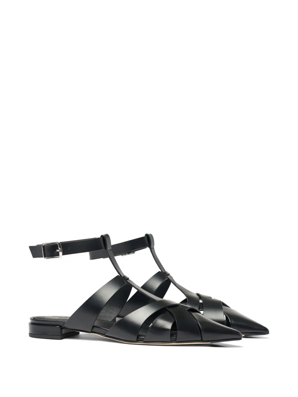 Scarosso Clara sandalen met gekruiste bandjes Zwart