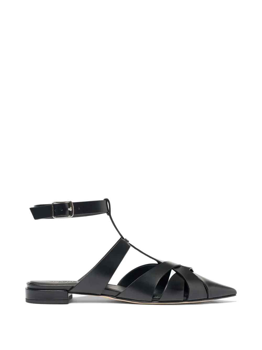 Scarosso clara criss-cross-strap sandals - Black