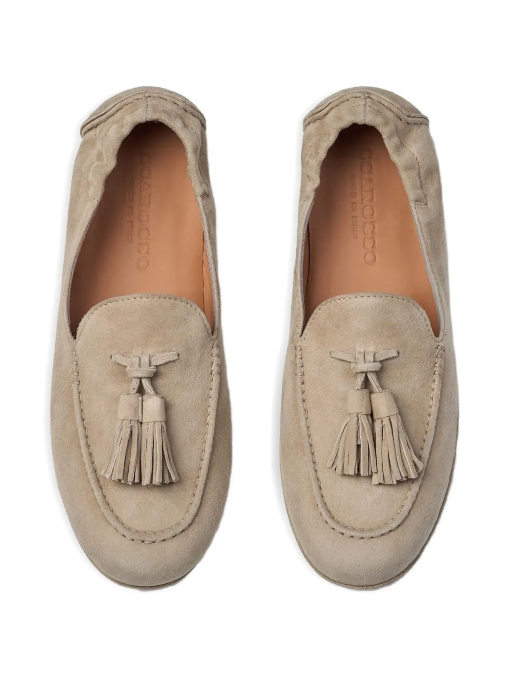 Scarosso Anais loafers met kwastje Beige