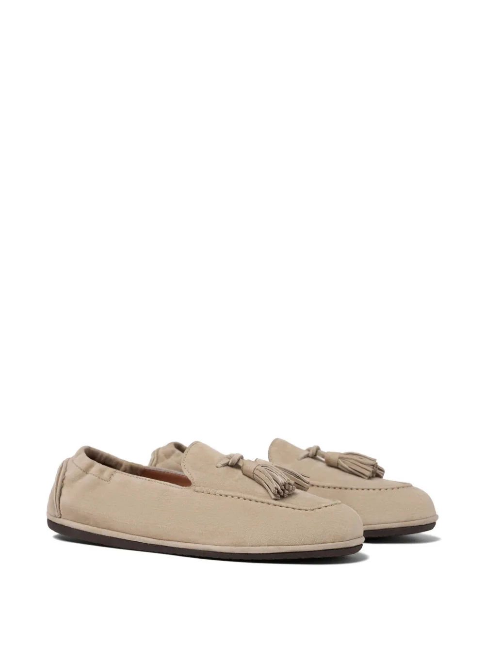 Scarosso Anais loafers met kwastje Beige