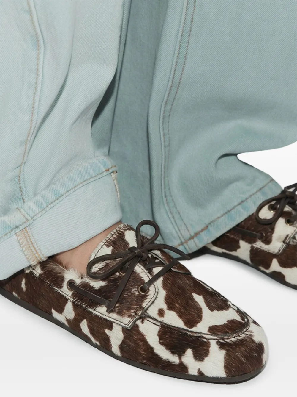 Scarosso Avery bootschoenen met ponyprint Bruin