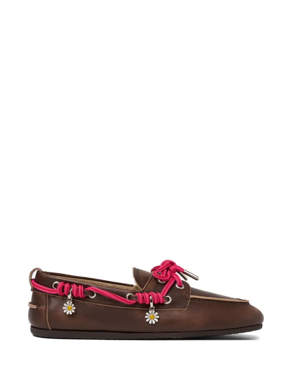 Scarosso Avery floral-charms boat shoes - Marrone