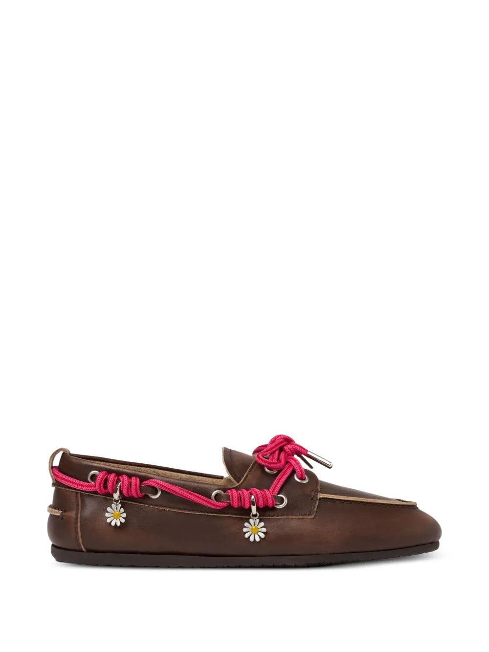Scarosso Avery floral-charms boat shoes - Braun