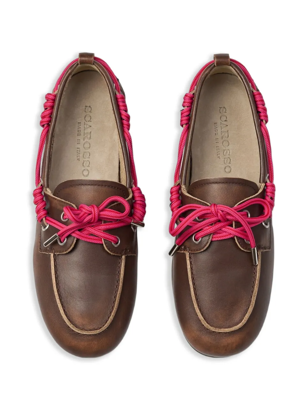 Scarosso Avery bootschoenen met bloem-bedels Bruin