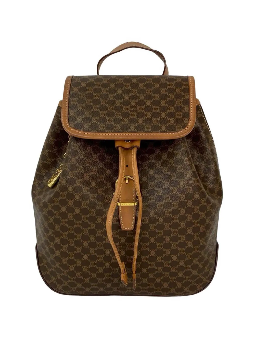 Celine Pre-Owned 1995 Macadam Coated Canvas backpack - Marrone