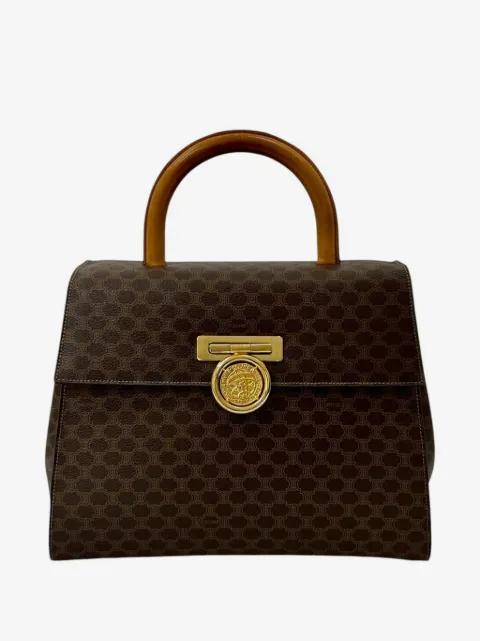 Celine Pre-Owned 20th Century Macadam Coated Canvas Medallion handbag