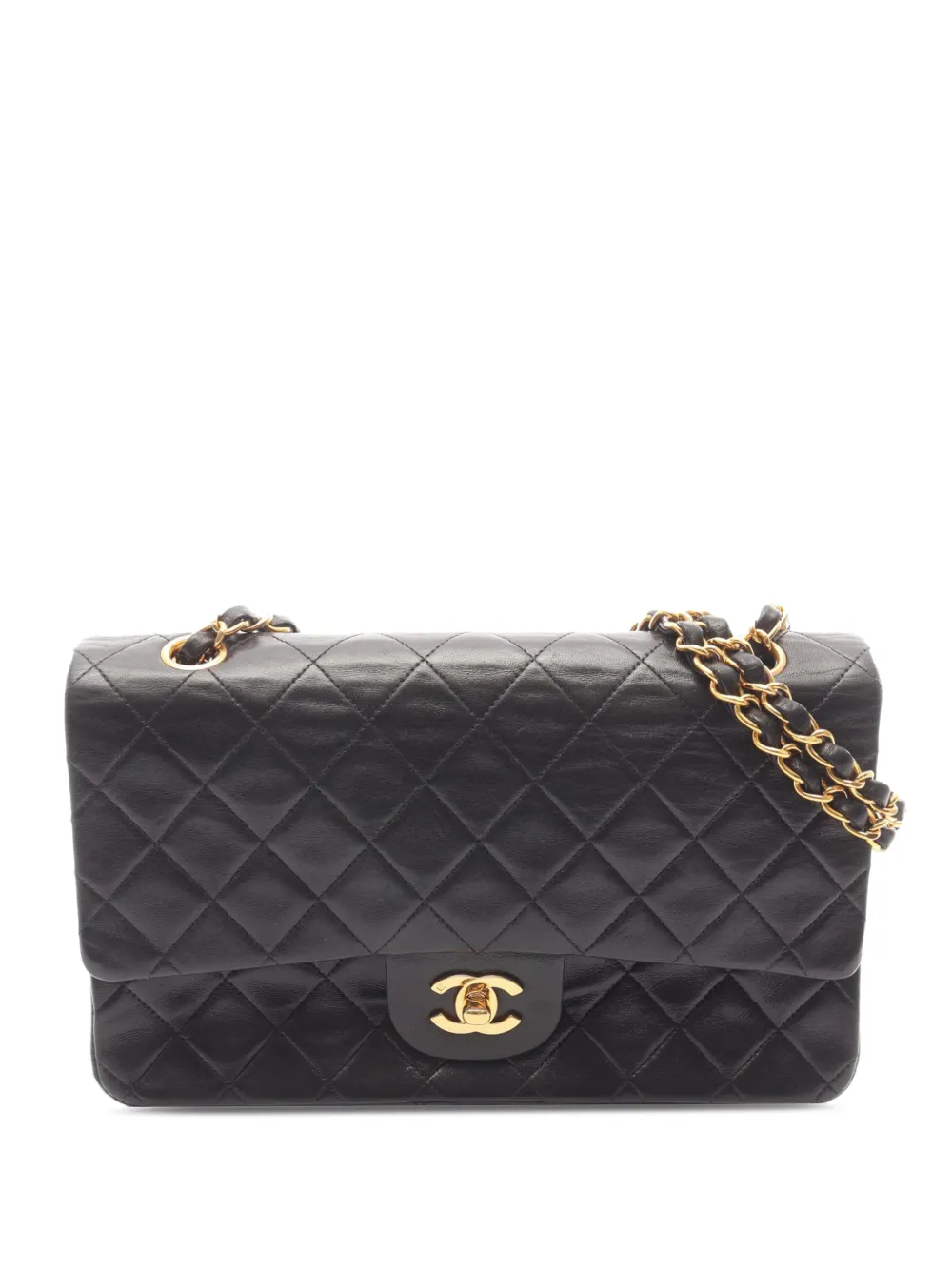 CHANEL Pre-Owned 1994-1996 Medium Classic Lambskin Double Flap shoulder bag - Nero