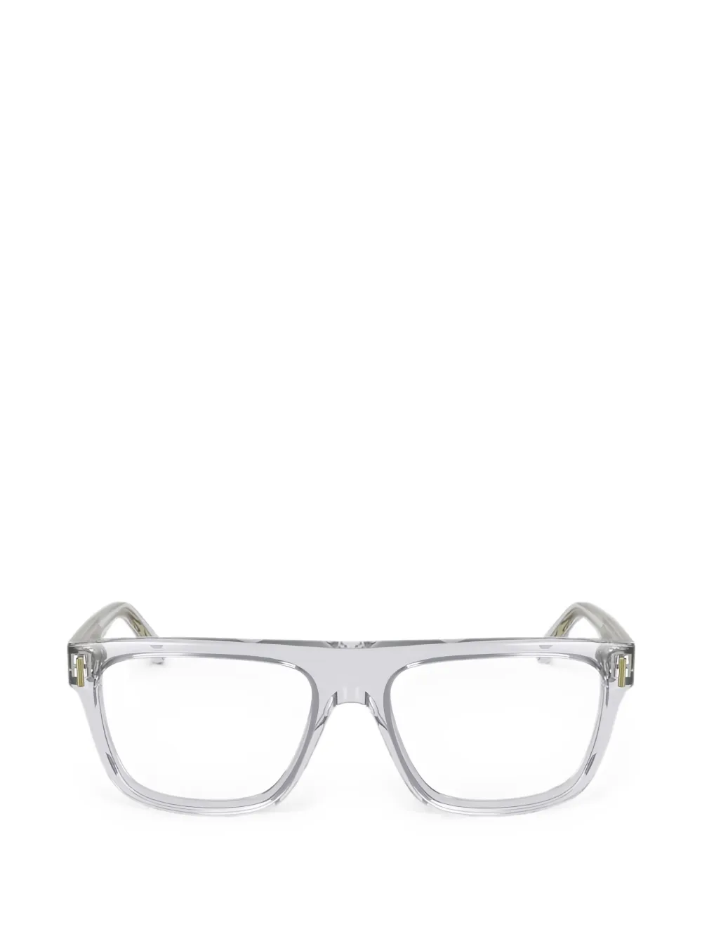 Ferragamo Square-frame Glasses In Gray