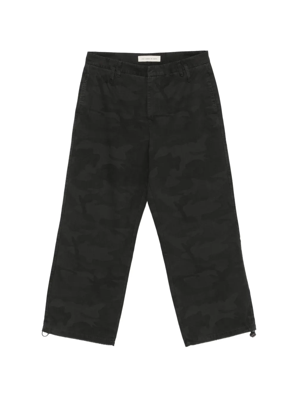 STAY HUMAN ON EARTH camouflage-pattern trousers - Nero