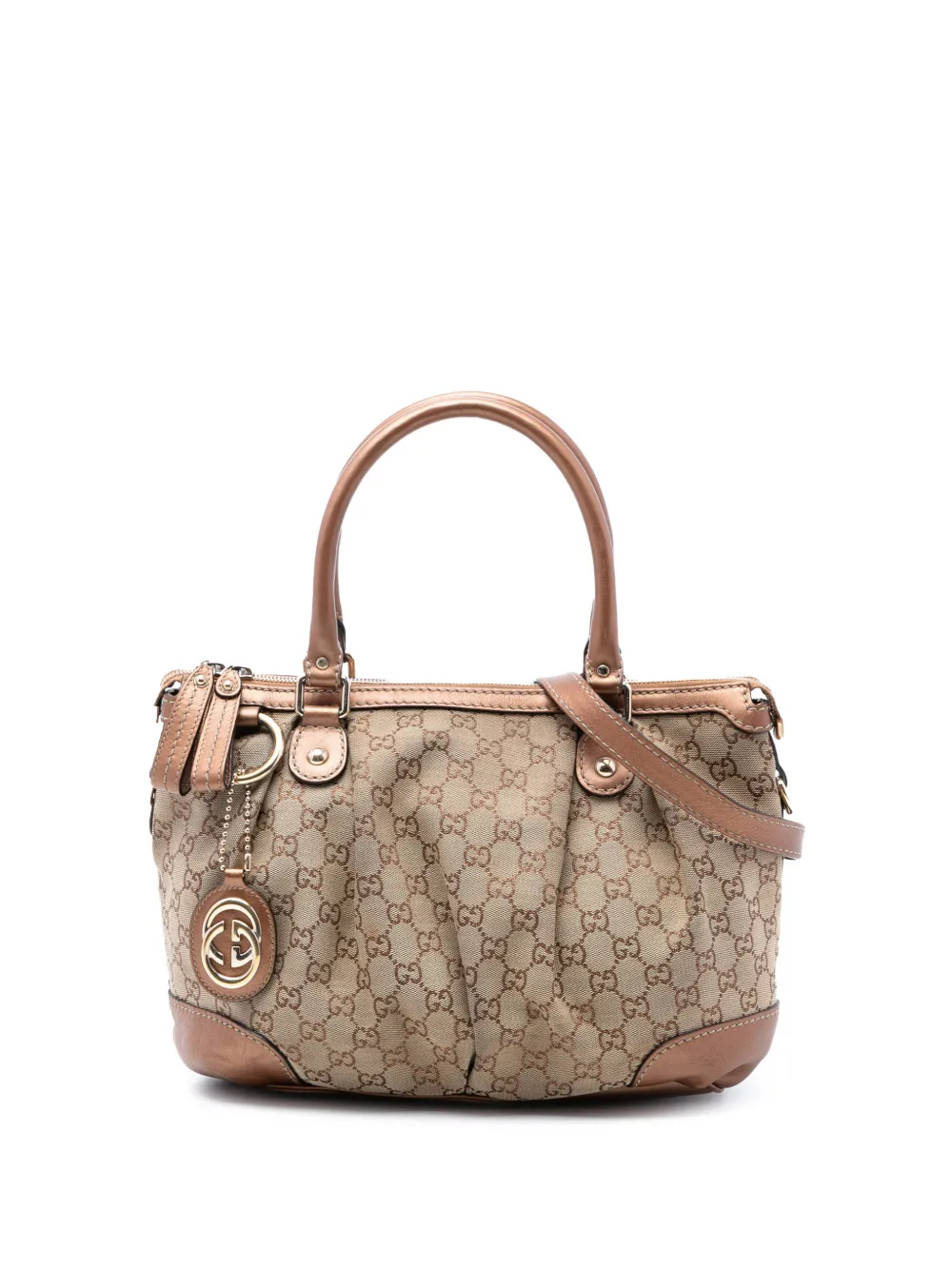 Gucci Pre-Owned Borsa a tracolla Sukey in tela GG 2016-2026 - Marrone