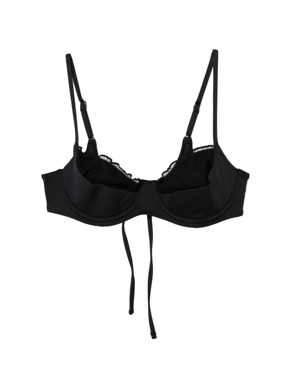 Frankies Bikinis Austin ruffled underwired bikini top - Nero