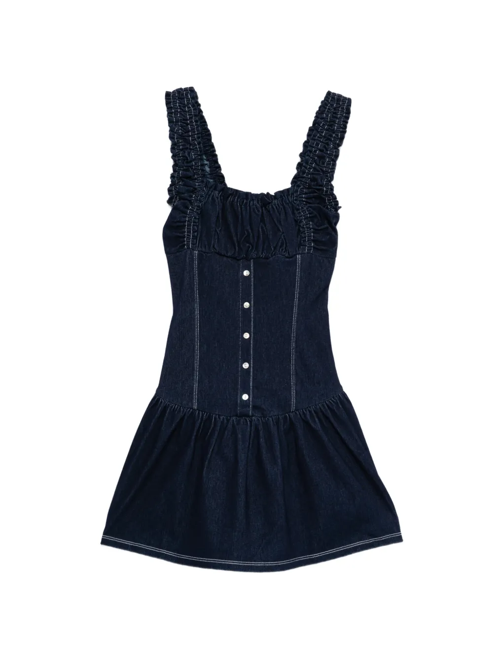 Frankies Bikinis Christa buttoned mini dress - Blu