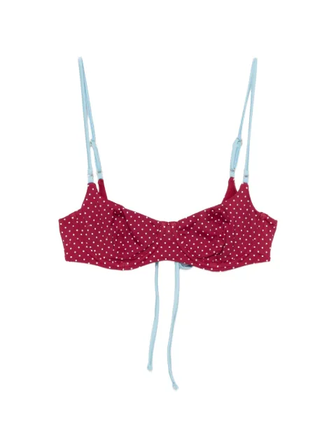 Frankies Bikinis polka-dot-pattern bikini top